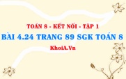 Bài 4.24 trang 89 SGK Toán 8 tập 1 Kết nối tri thức